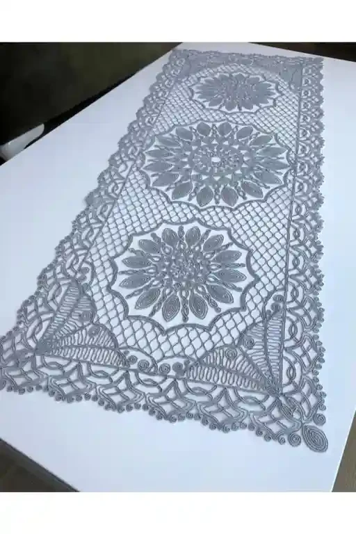 Brâu RUNNER la fața de masă Gri 38x122 cm 2
