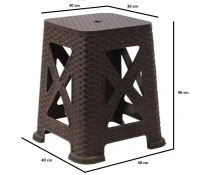 Măsuță pentru cafea din plastic RATTAN Maro 2