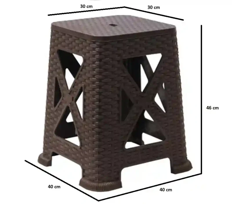 Măsuță pentru cafea din plastic RATTAN Maro 2