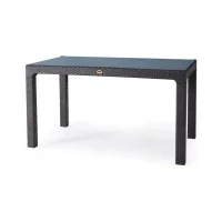 Masă din plastic cu sticlă 70x120 Maro
