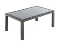 Masă din plastic cu sticlă 70x120 Maro 2